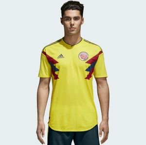 Colombia Authentic Adidas Home Soccer Jersey 18/19